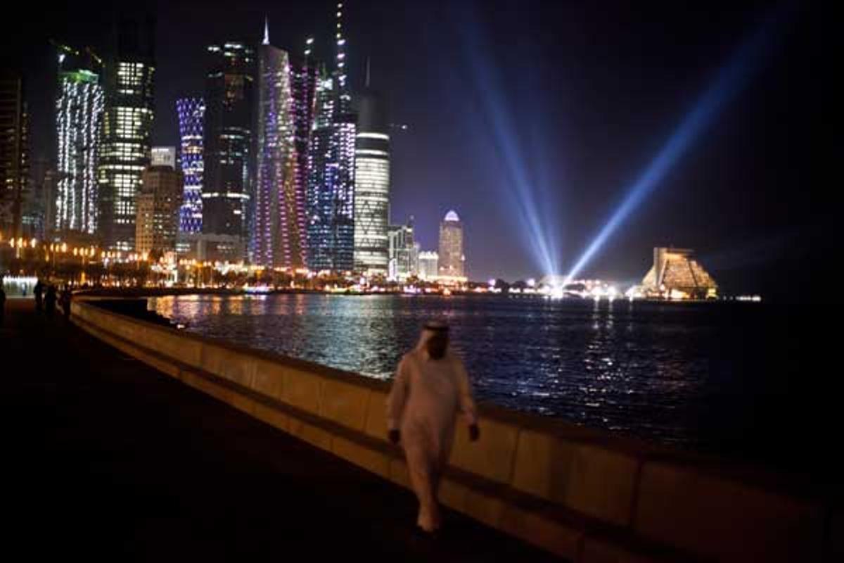 skyline de Doha al fondo