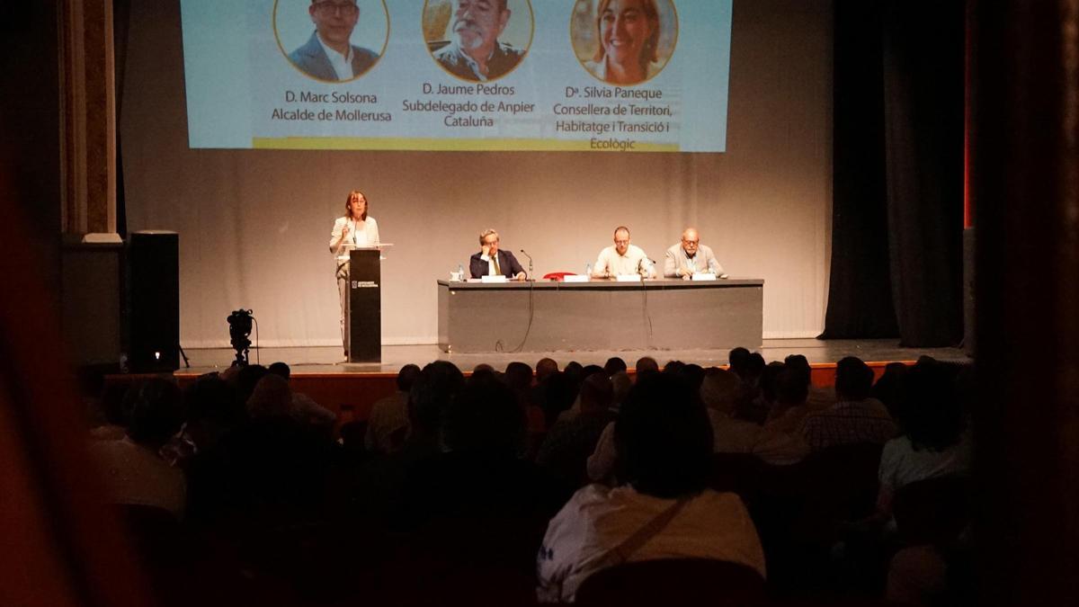 La consellera de Territori, Habitatge i Transició Ecològica de la Generalitat, Sílvia Paneque, a les jornades de l'Associació Espanyola de Productors d'Energia Renovables
