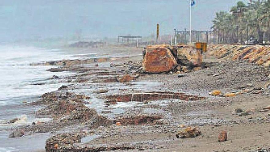 Playa de Almenara tras un temporal. | M.C.