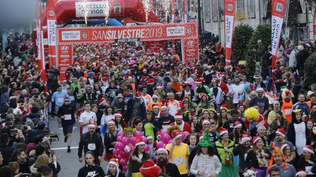 Salida de la San Silvestre en 2019