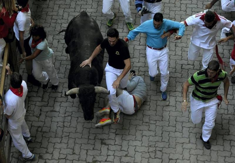 Penúltimo encierro de las fiestas de San Fermín