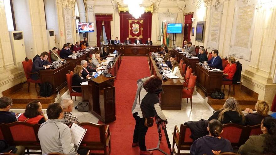 Pleno celebrado ayer en el Ayuntamiento.