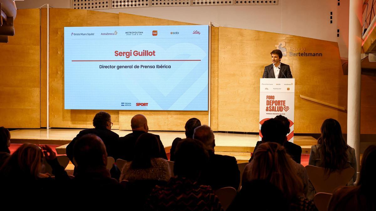 Sergi Guillot, director general de Prensa Ibérica, durante el cierre del Foro Deporte y Salud de SPORT.