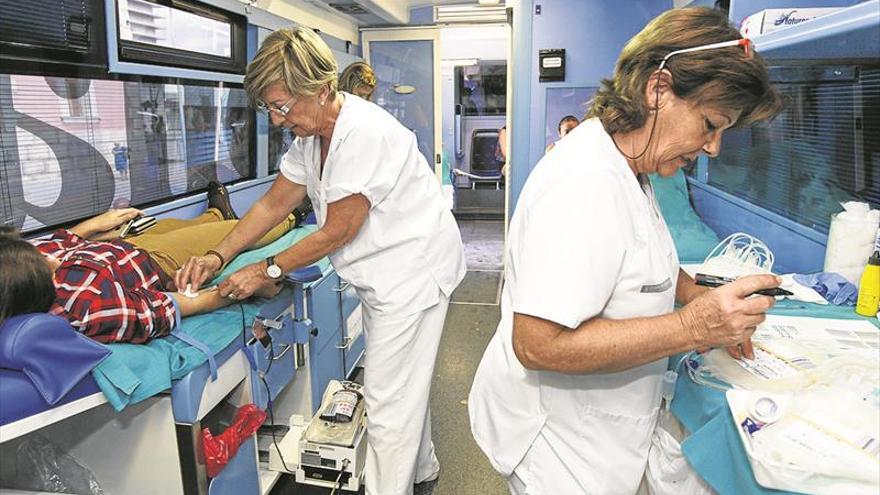 Donación de sangre en el día del pan artesano