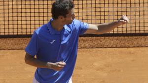 Albert Ramos celebra su triunfo sobre Marin Cilic en Montecarlo.