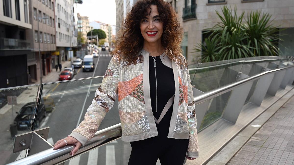 Cristina Rodríguez en su visita a la ciudad.