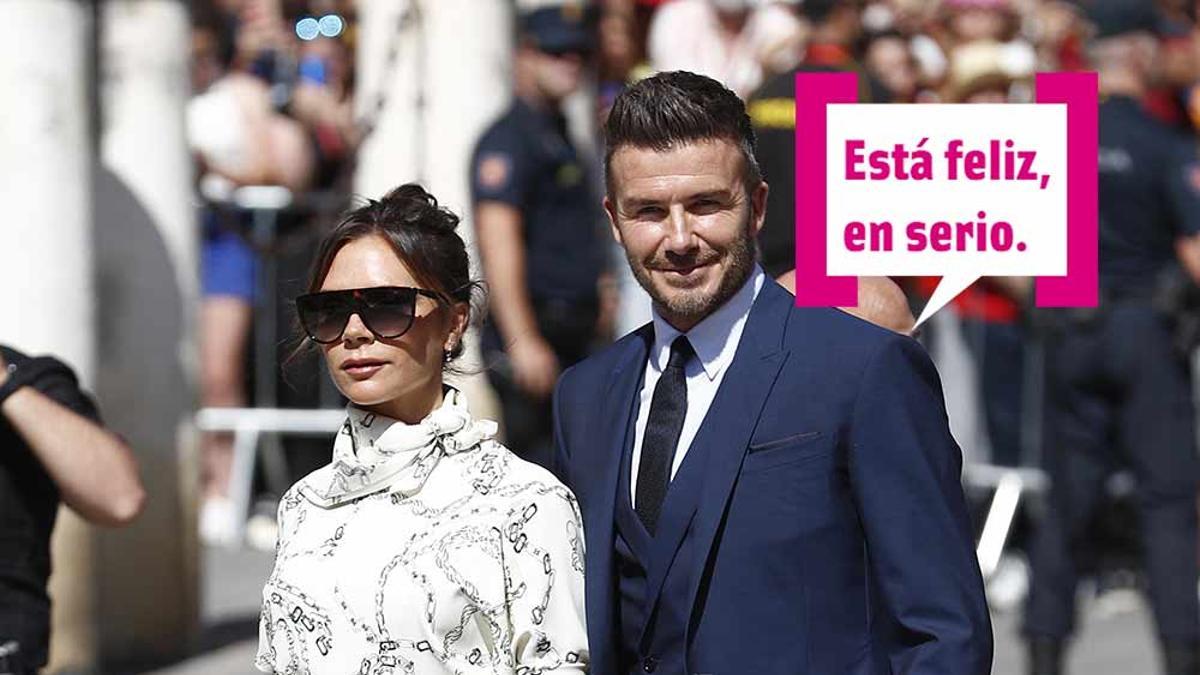 David Beckham y Victoria Beckham en la boda de Pilar Rubio y Sergio Ramos