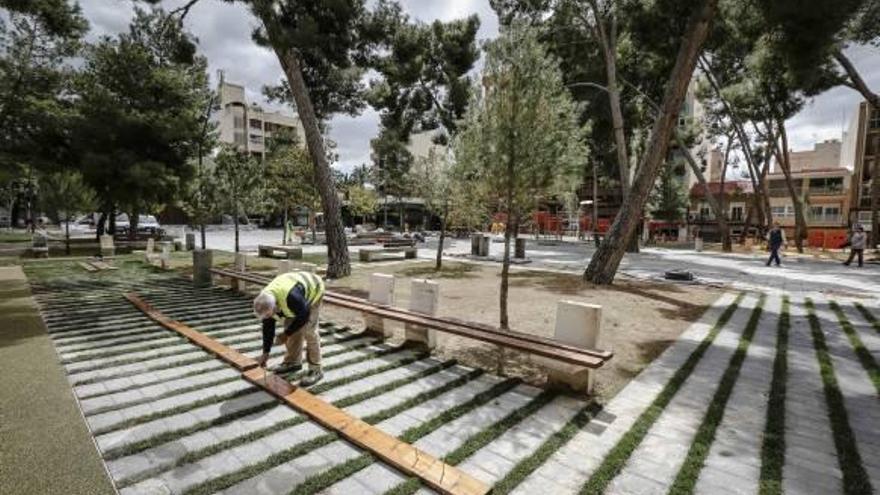 Las obras de la plaza Castelar a punto de terminar.