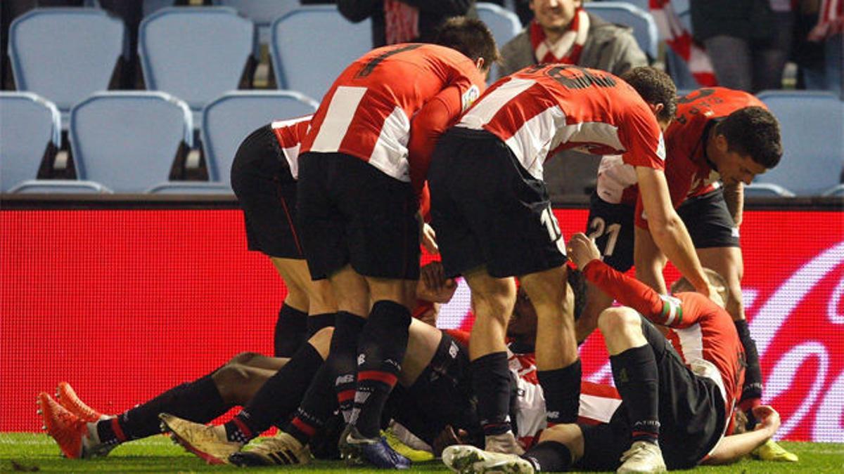 El Athletic sale del descenso tras la victoria en Balaídos