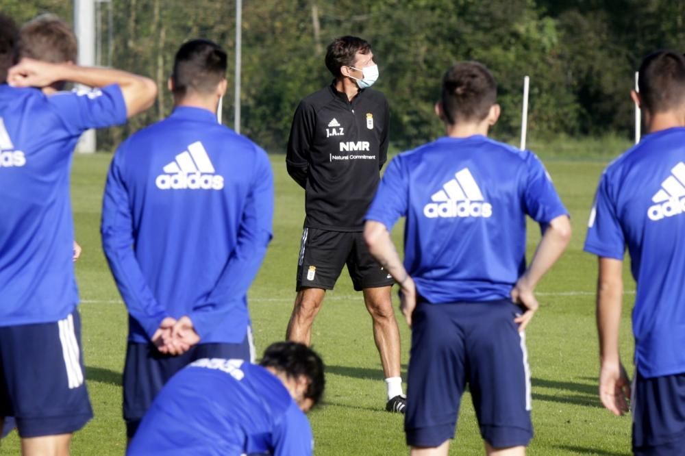 Entrenamiento del Oviedo en El Requexón