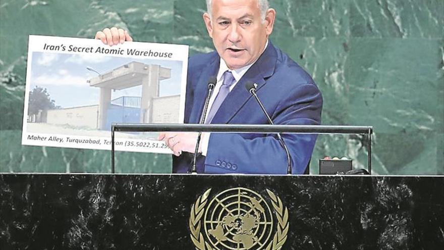 Netanyahu muestra fotos de un supuesto almacén nuclear iraní