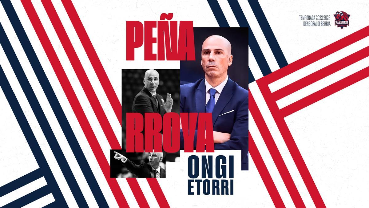 El cartel de presentación del fichaje de Peñarroya con el Baskonia de Vitoria