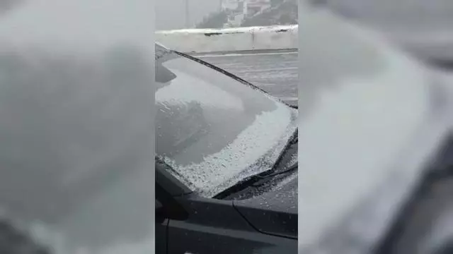 Granizada en Tejeda por la borrasca Emilia