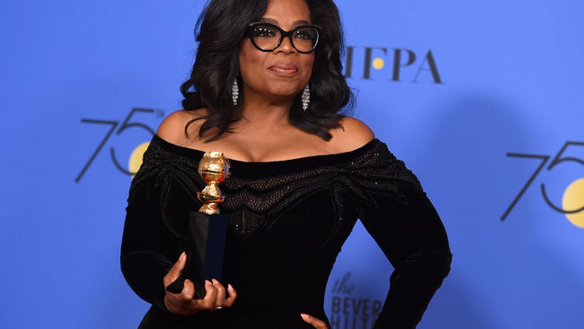 Oprah Winfrey en la gala de los Globos de Oro 2018