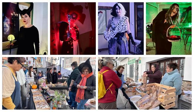 Fotos del pasaje infantil del terror y del mercadillo de Cirat