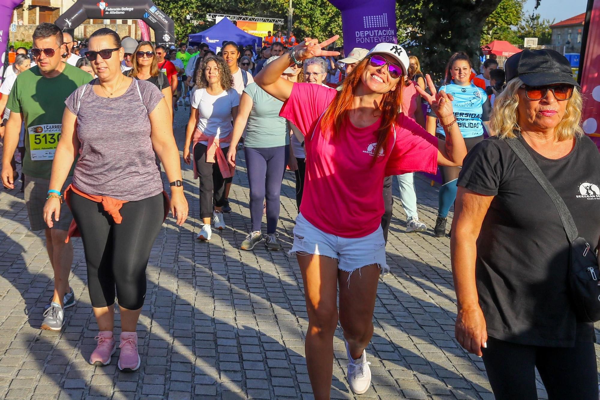 Asistentes a la "I Carrera Solidaria de Leo", con la que recordar al bebé de Meis fallecido hace casi un año y dar visibilidad a las enfermedades raras.