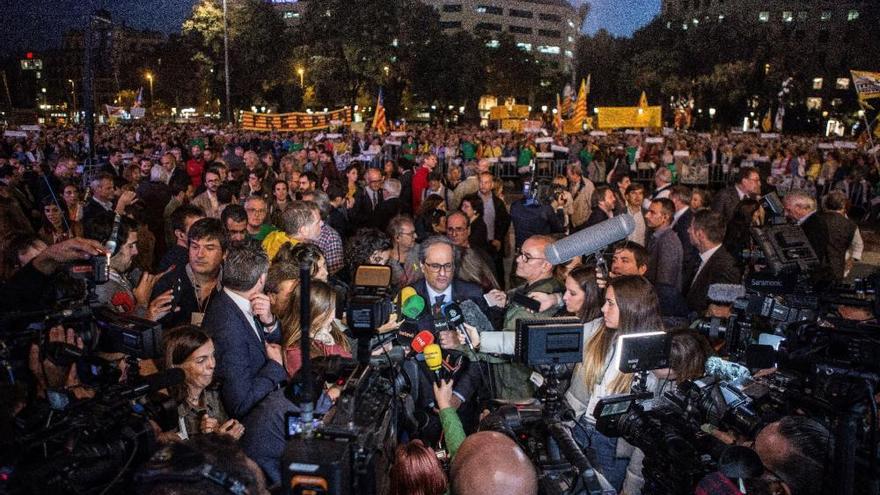 Acte a Barcelona per reclamar la llibertat dels presos