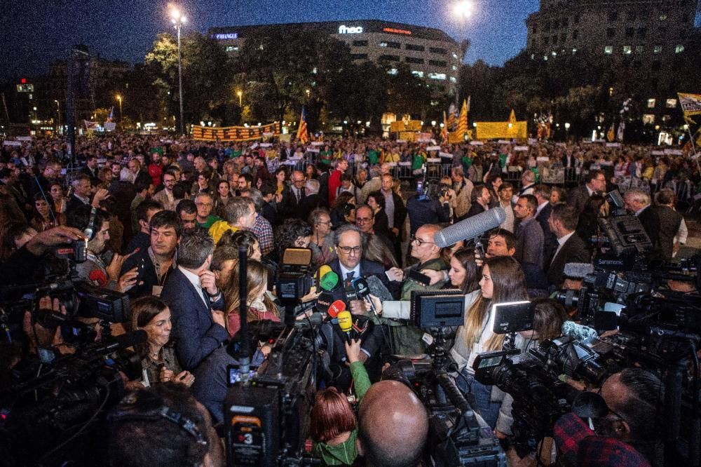 Acte a Barcelona per reclamar la llibertat dels presos