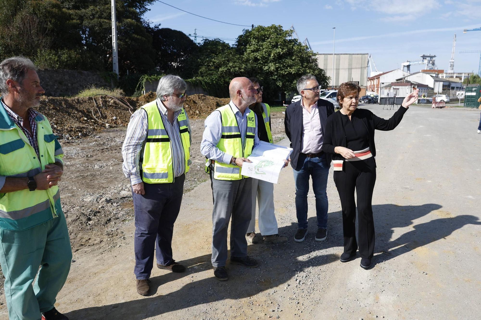 Así avanzan los trabajos en los terrenos de Naval Gijón (en imágenes)