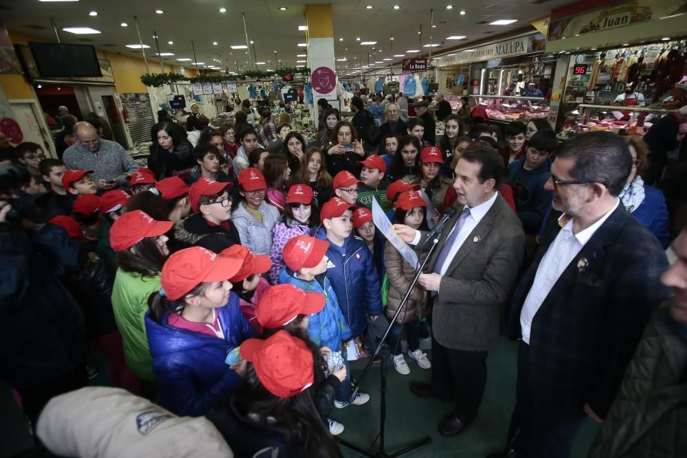 Versos de Rosalía en el mercado de O Calvario