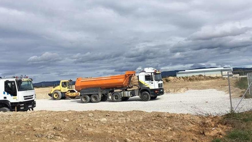 Imagen del inicio de las obras de Inleit en Teixeiro.