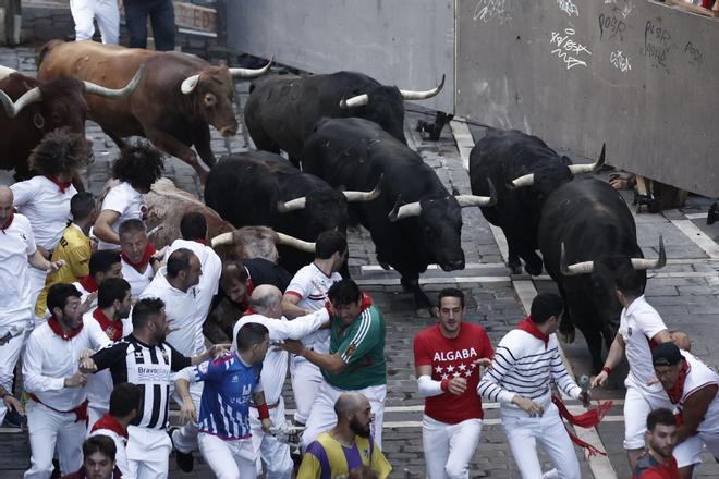 El séptimo encierro de Sanfermines 2022, en imágenes