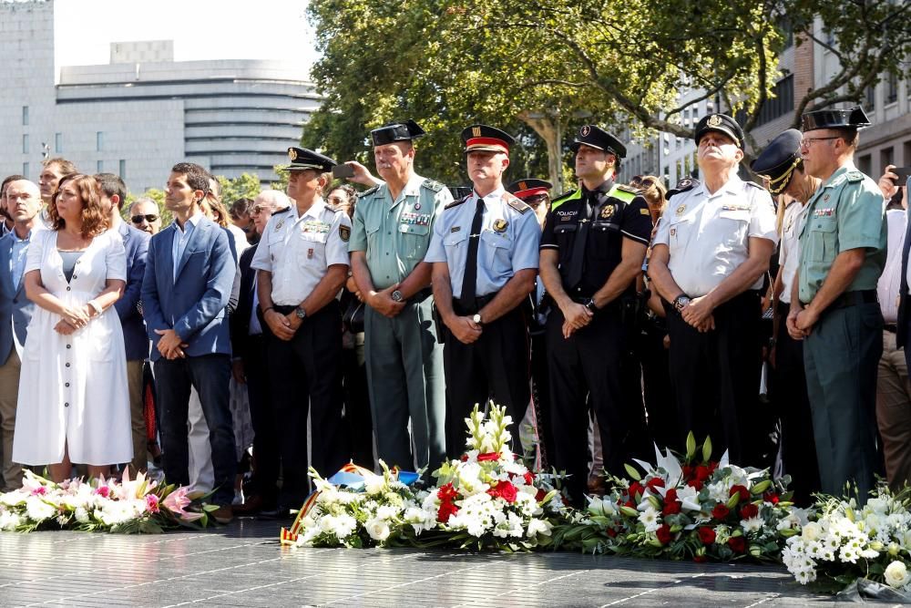 Homenaje a las víctimas de los atentados del 17A