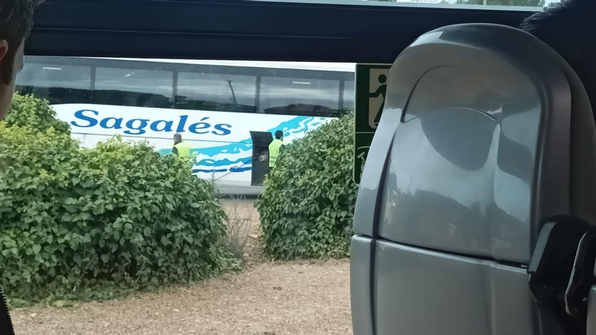 Imagen captada desde el autobús de línea.