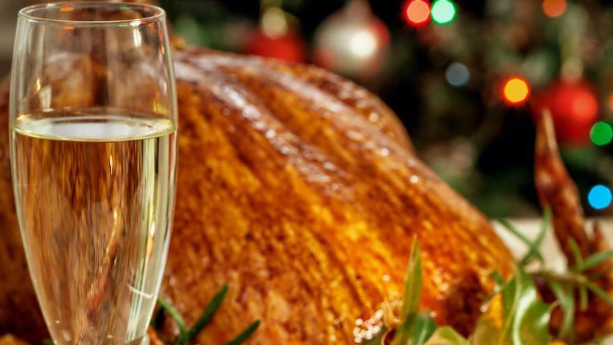 Pollastre preparat per a les festes nadalenques.