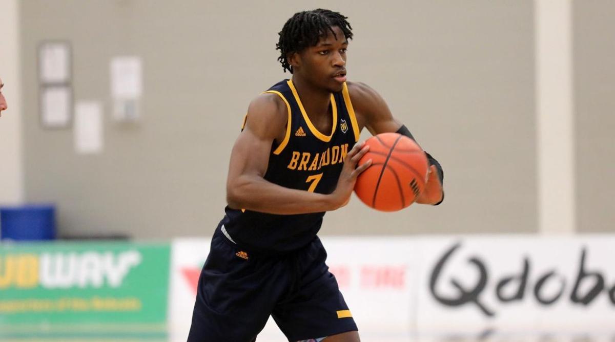 Anthony Tsegakele, en su etapa en la Brandon University canadiense.