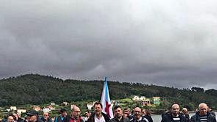 Foto de la protesta de ayer.