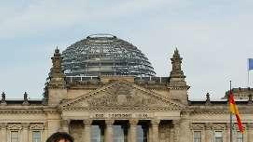 Carles Puigdemont, ayer, ante el Bundestag, en Berlín.