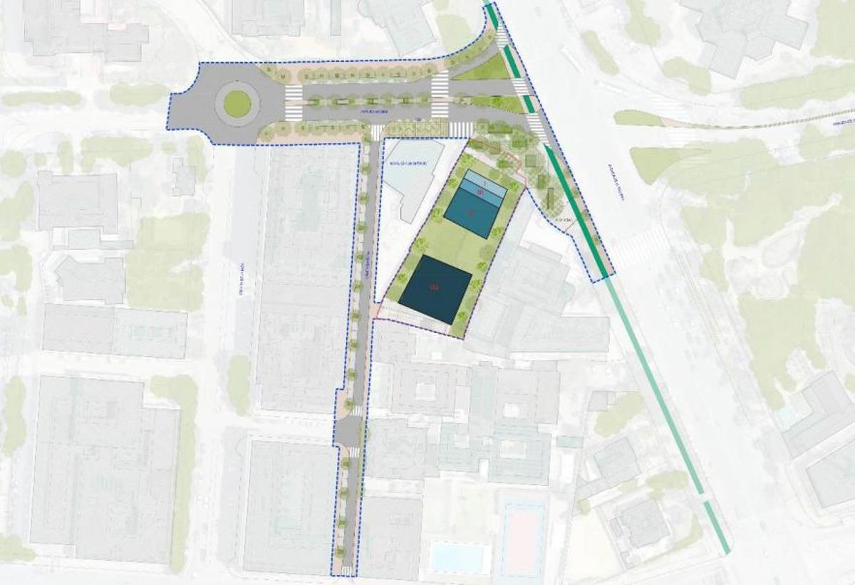 Recreación del proyecto residencial destinado a ocupar el solar del Puesto de los Monos en la Avenida de Moliní