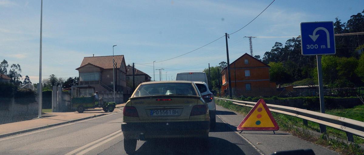Vuelven las obras (y las colas) a la PO-551 entre Bueu y Cangas