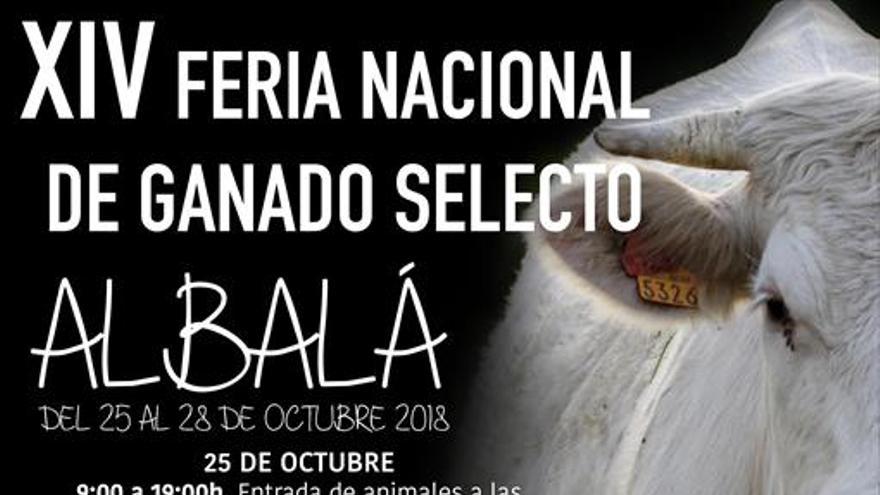 La XIV Feria de Ganado Selecto de Albalá será del 25 al 28 de octubre