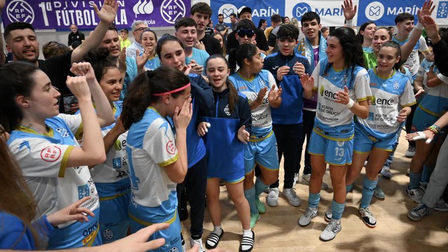 Euforia en A Raña: el Marín Futsal se mantiene en la élite