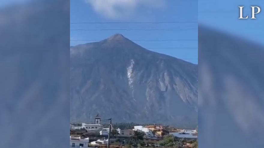 Desprendimiento en la cara norte del Teide