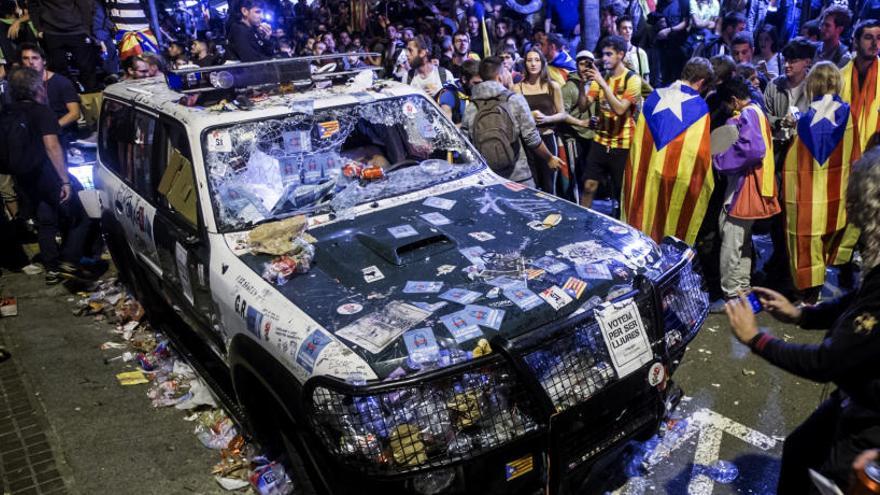 Protesta independentista en Barcelona el 20 de septiembre.