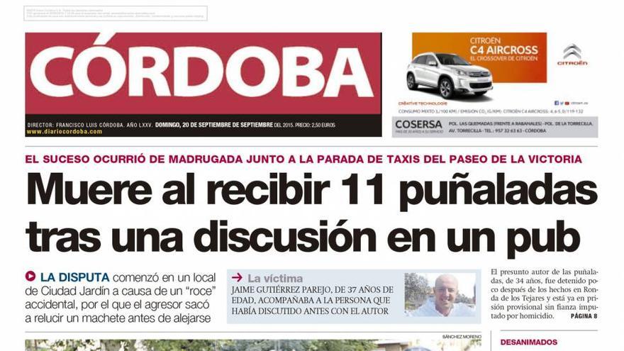 La portada de CÓRDOBA