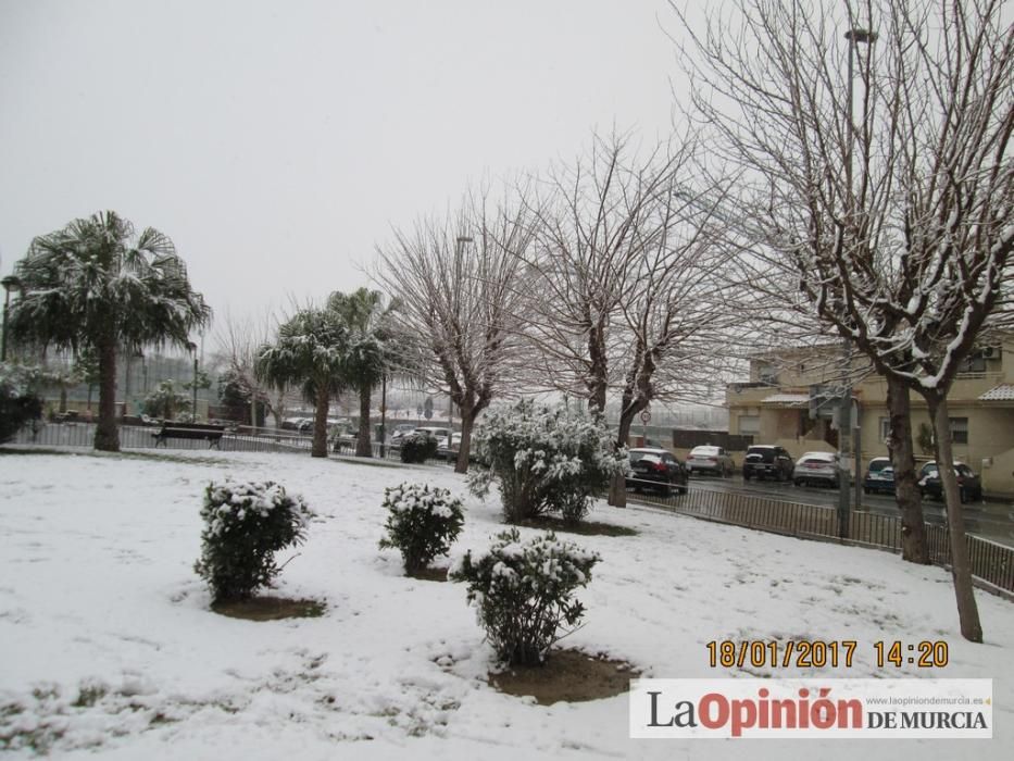 La nieve tiñe de blanco Murcia