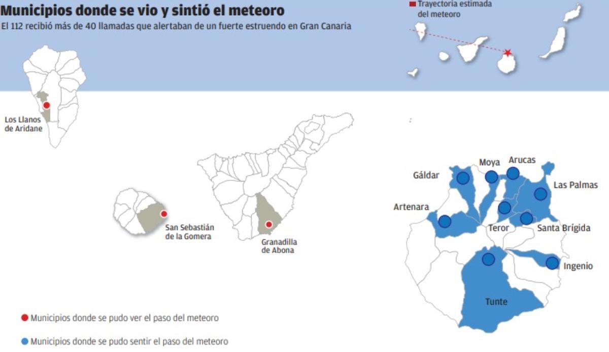 Un segundo bólido doble atravesó de madrugada el cielo de Canarias