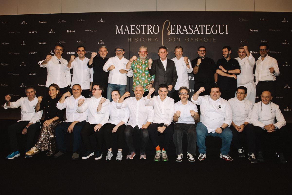Más de 20 chefs con más de 50 Estrellas Michelin han rendido tributo a Martín Berasategui.