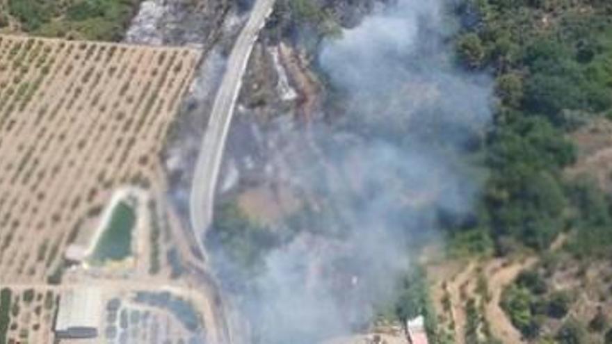 Imatge aèria de l&#039;incendi d&#039;Esparreguera