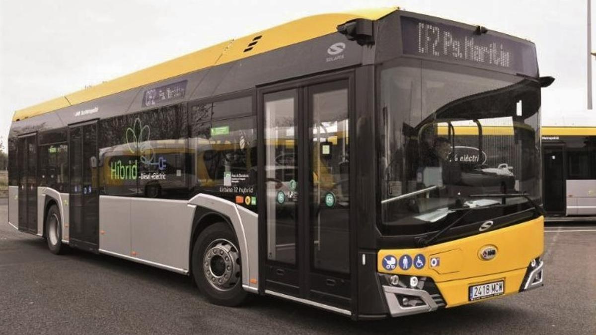 Uno de los autobuses urbanos de Castelldefels.