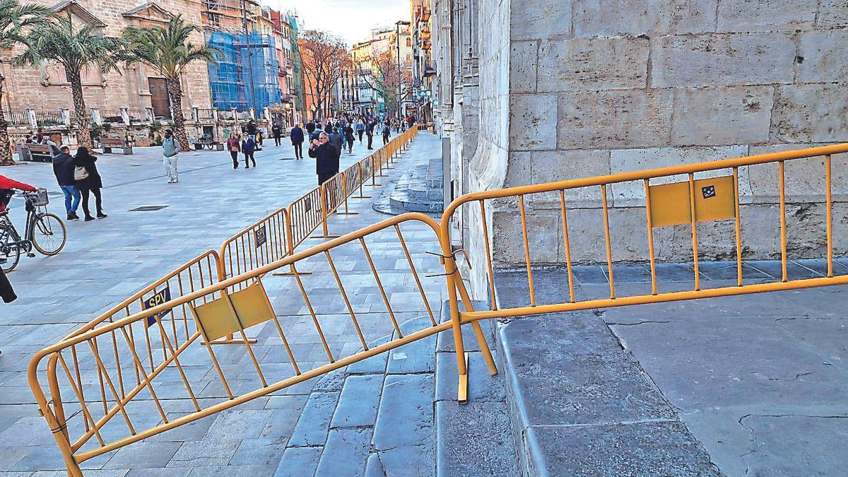 Vallado en la Lonja