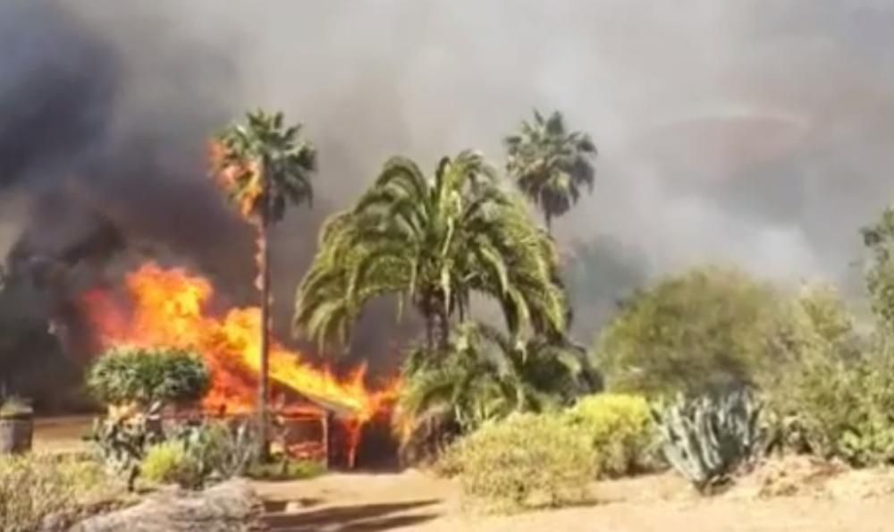 Incendio en Fataga