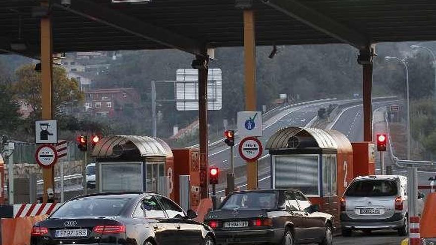 Las cabinas de peaje de la AG-57 en Baiona. // A. Irago