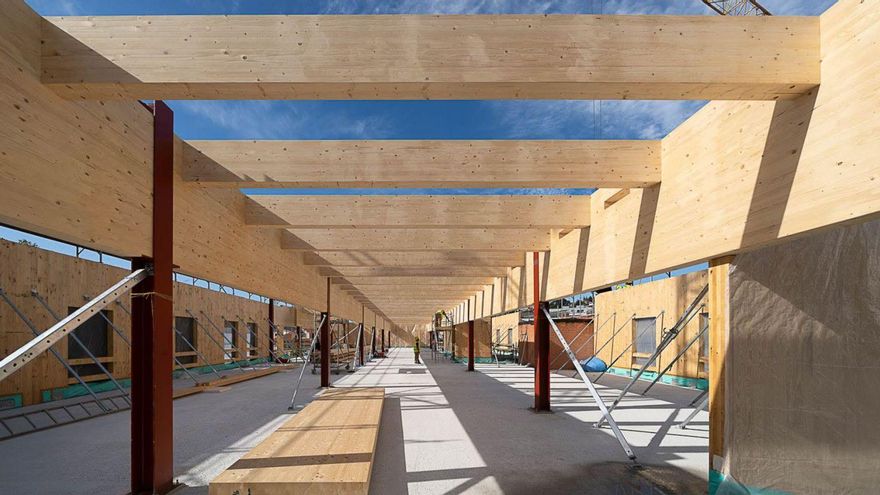 Un «skyline» en madera de récord