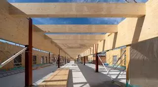 Un «skyline» en madera de récord