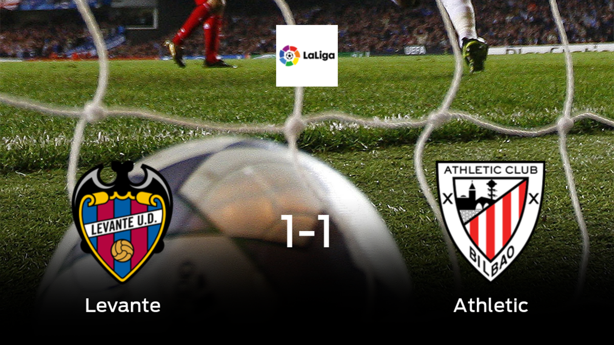 El Levante y el Athletic empatan 1-1 y se reparten los puntos